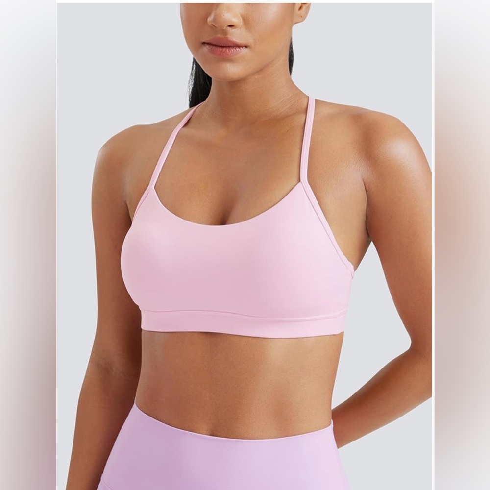 CRZ YOGA Pink Sports Bra